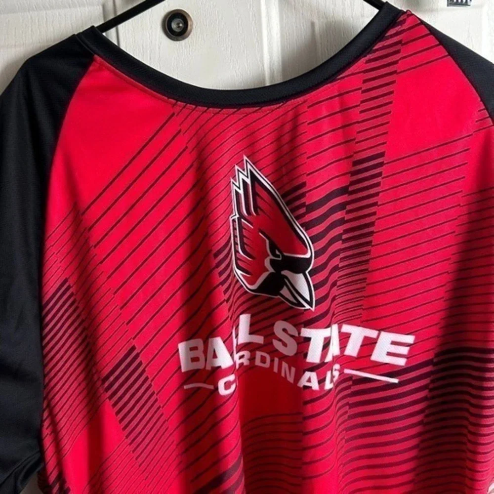 Ball State Cardinals‎ Shirt Mens 2XL Red White Graphic T-Shirtr